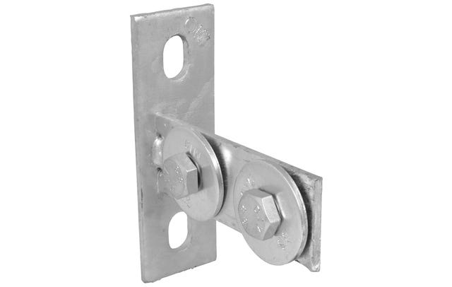 Montagefertig mit zwei vormontierten Klemmschrauben und anwenderfreundlich befestigt Walraven Strut Stirnflansch senkrecht für 41 x 21/41/21D (ev) RapidStrut® Schienen schnell und einfach als Traversen in Schächten, Kanälen oder Gestellen.