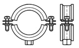 BIS Bifix® 1301 Edelstahl-Rohrschelle mit Einlage (M8, M10) für Edelstahlrohre ist eine Zweischraubenschelle mit Sicherheitsschnellverschluss, die optimale Schallschutzwerte nach DIN 4109 gewährleistet, mit Gewinde.