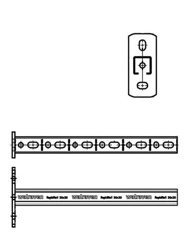 Walraven RapidRail® Wandkonsole zur Befestigung von Rohrleitungen und -trassen an Wand, Decke oder Boden