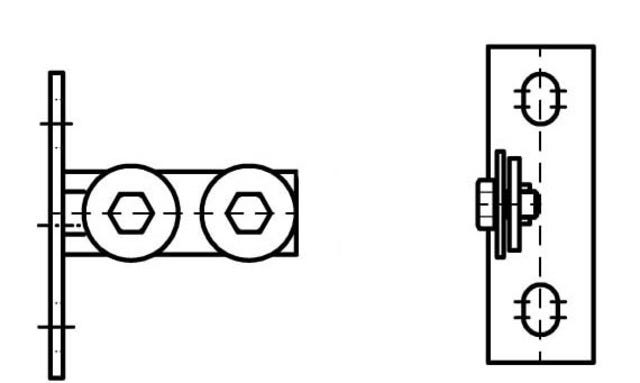Montagefertig mit zwei vormontierten Klemmschrauben und anwenderfreundlich befestigt Walraven Strut Stirnflansch senkrecht für 41 x 21/41/21D (ev) RapidStrut® Schienen schnell und einfach als Traversen in Schächten, Kanälen oder Gestellen.