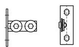 Montagefertig mit zwei vormontierten Klemmschrauben und anwenderfreundlich befestigt Walraven Strut Stirnflansch senkrecht für 41 x 21/41/21D (ev) RapidStrut® Schienen schnell und einfach als Traversen in Schächten, Kanälen oder Gestellen.