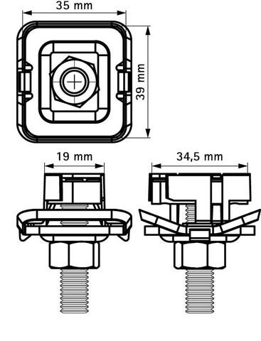 RapidStrut® Hammerfix G2 BUP, vormontierte Schiebemutter mit Gewindestift, Unterlegscheibe und Federring, hoher Korrosionsschutz, für Innen- und Außenbereich