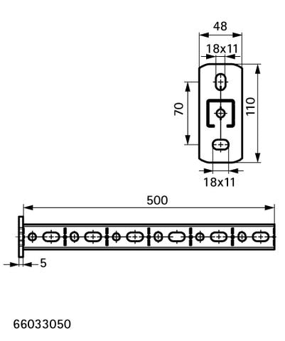 Walraven RapidRail® Wandkonsole zur Befestigung von Rohrleitungen und -trassen an Wand, Decke oder Boden