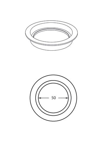 Walraven Mengering® Dichtungsring zum Verbinden und Abdichten von Gussrohren mit Muffe, SML- oder HT/PE-Rohr, Typ I, gefertigt aus EPDM-Gummi, schwarz, getestet nach DIN 4060, zum Stecken verwendbar bis 0,5 bar Innendruck