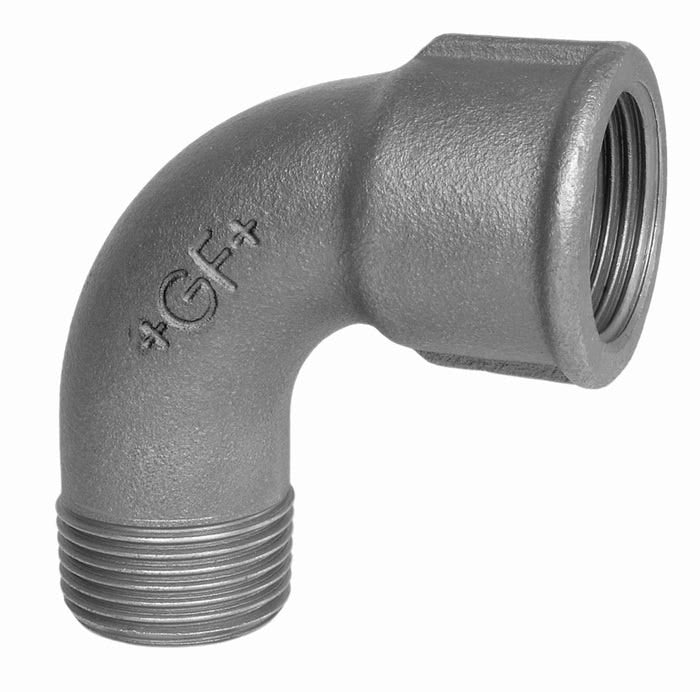 GF Temperguss Bogen 90°, kurz, 1A schwarz
