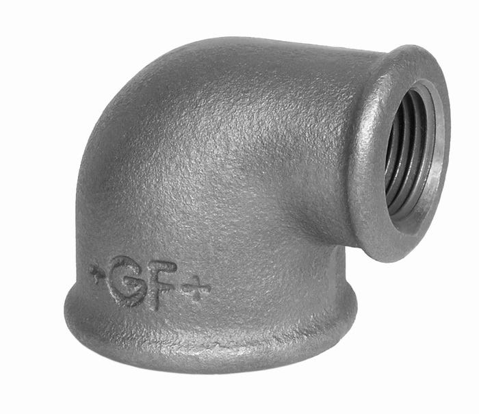 GF Temperguss Winkel 90°, red, 90, verzinkt