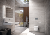 TECEsquare WC-Betätigungsplatte Glas für Zweimengentechnik, Glas weiß glänzend
