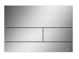 TECEsquare II Metall WC-Betätigungsplatte für Zweimengentechnik, Edelstahl gebürstet (mit Anti-Fingerprint)
