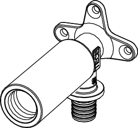TECEflex Wandscheibe lang Dimension 16 x 1/2", Siliziumbronze