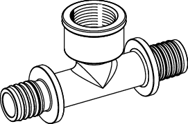 TECEflex T-Stück IG, Siliziumbronze