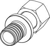 TECEflex Verschraubung, flachdichtend, Siliziumbronze, 1-teilig, gerade, Systemgebunden, Kupfer (CuZn21Si3P CW724R), unbehandelt