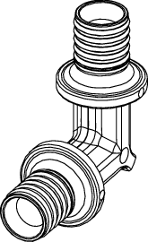 TECEflex Winkelkupplung 90 Grad, PPSU