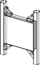 TECEprofil Befestigungsplatte für Zusatzeinbauten, 200 x 200 mm