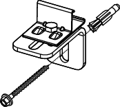 TECEprofil Befestigungswinkel zur Befestigung der Profilrohre am Baukörper