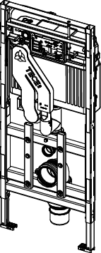 TECElux WC-Modul 400, nachträglich höhenverstellbar, mit Geruchsabsaugung, Bauhöhe 1120 mm