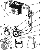TECEbox WC-Modul mit Uni-Spülkasten und Fliesenträger-Front, Bauhöhe 820 mm