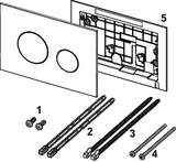 TECEloop WC-Betätigungsplatte Kunststoff für Zweimengentechnik