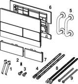 TECEsquare WC-Betätigungsplatte Glas für Zweimengentechnik, Glas weiß glänzend