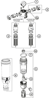 Resideo Hauswasser-Feinfilter F76S Messing AA