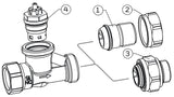 Resideo Thermostatventilkörper SX Messing vernickelt mit M30 x 1,5 Thermostatanschluss, Innen-/Außengewinde, vorab einstellbar, geeignet für Zweirohrsystem