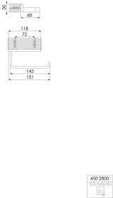 Serie 450 Papierhalter aus Messing, chrom
