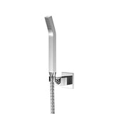 Serie 120 Handbrausegarnitur mit Wandhalter, mit Metallbrauseschlauch 1500 mm, mit Metall Stabhandbrause, chrom