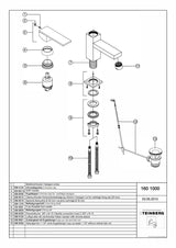 Serie 160 Waschtisch Einhebelmischer mit Ablaufgarnitur Ausladung 120 mm, mit Keramikkartusche, mit Neoperl Luftsprudler, mit Flexschläuchen 3/8 Zoll, chrom