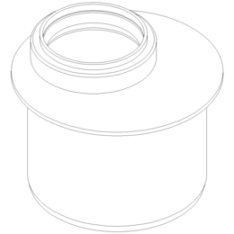 POLO-KAL Übergangsrohr kurz DN 90/50