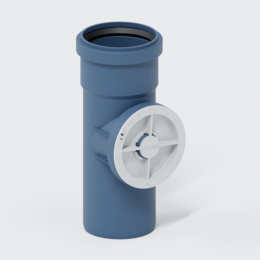 POLO-KAL NG Reinigungsrohr mit Schraubdeckel, drehdicht bis 0,5 bar, Polypropylen (PP), gerade Form