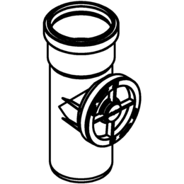 POLO-KAL NG Reinigungsrohr mit Schraubdeckel, drehdicht bis 0,5 bar, Polypropylen (PP), gerade Form