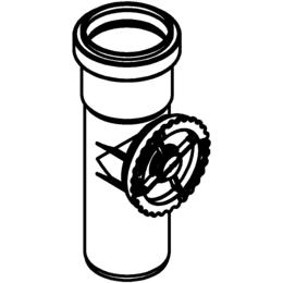 POLO-KAL NG Reinigungsrohr mit Schraubdeckel, drehdicht bis 0,5 bar, Polypropylen (PP), gerade Form