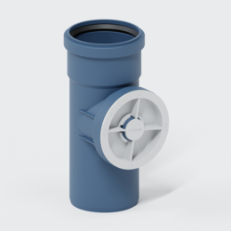 POLO-KAL NG Reinigungsrohr mit Schraubdeckel, drehdicht bis 0,5 bar, Polypropylen (PP), gerade Form