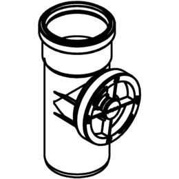 POLO-KAL NG Reinigungsrohr mit Schraubdeckel, drehdicht bis 0,5 bar, Polypropylen (PP), gerade Form