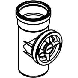 POLO-KAL NG Reinigungsrohr mit Schraubdeckel, drehdicht bis 0,5 bar, Polypropylen (PP), gerade Form
