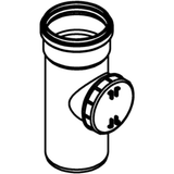 POLO-KAL NG Reinigungsrohr mit Schraubdeckel, drehdicht bis 0,5 bar, Polypropylen (PP), gerade Form