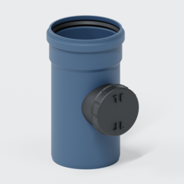 POLO-KAL NG Reinigungsrohr mit Schraubdeckel, drehdicht bis 0,5 bar, Polypropylen (PP), gerade Form