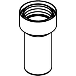 POLO-KAL Übergang von Muffe auf Spitzende anderer Werkstoffe, Polypropylen (PP), Schiebeende, Dichtung EPDM, gerades, nicht verstellbares, nicht exzentrisches Formstück, druckdicht 0,3 bar bei spannungsfreier Montage