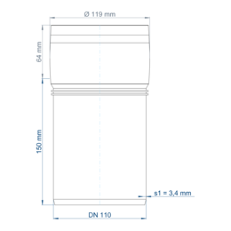 POLO-KAL XS Steckmuffenrohr DN 110