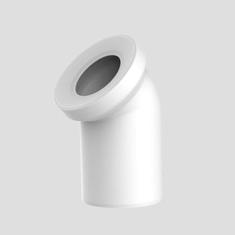 WC-Anschlussbogen DN100 weiß Kunststoff PP mit Spezial-Lippendichtung nach DIN 1389