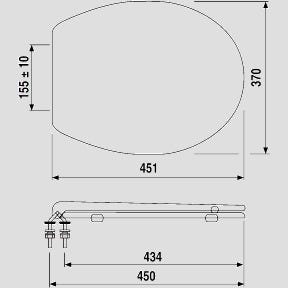 WC-Sitz 2000 (Thermoplast) ES-Scharniere weiß
