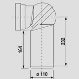 WC-Universalanschluss 0-90Gr DN100 weiß