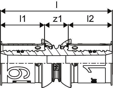 Uponor S-Press PLUS Kupplung PPSU, gerade, 1-teilig, Systemgebunden, Material Polyphenylensulfon (PPSU), Dichtung EPDM, max. 10 bar bei 20 °C, grau, Pressmuffe, DVGW und KIWA geprüft