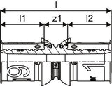 Uponor S-Press PLUS Kupplung PPSU, gerade, 1-teilig, Systemgebunden, Material Polyphenylensulfon (PPSU), Dichtung EPDM, max. 10 bar bei 20 °C, grau, Pressmuffe, DVGW und KIWA geprüft