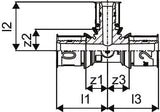 Uponor S-Press PLUS T-Stück reduziert PPSU