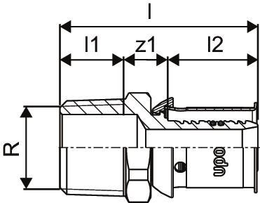 Uponor S-Press PLUS Übergangsnippel