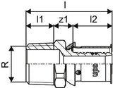 Uponor S-Press PLUS Übergangsnippel