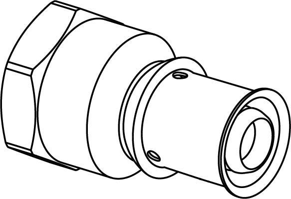 Uponor S-Press PLUS Übergangsmuffe 16-Rp1/2"FT