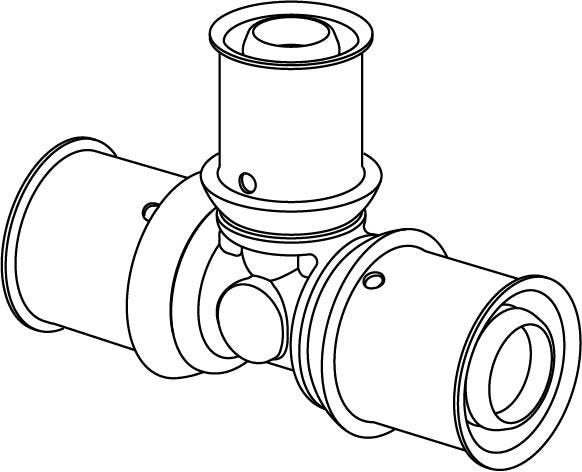 Uponor S-Press PLUS T-Stück reduziert