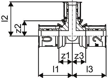 Uponor S-Press PLUS T-Stück reduziert