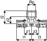 Uponor S-Press PLUS T-Stück m. Innengew.